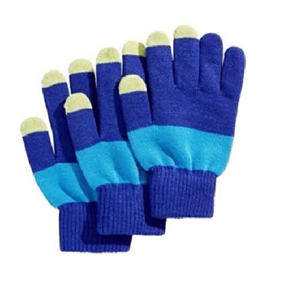 I.N.C. phone friendly tech glove set in  blue and green